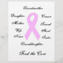 Search for cancer flyers Pink