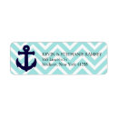 Search for navy chevron return address labels Nautical