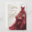 Search for gold dress gown sweet 16 invitations Tiara