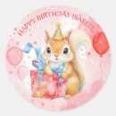Search for birthday squirrel stickers Pink