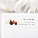 Search for red tractor return address labels Cute