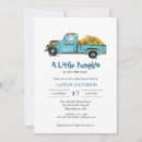Search for blue truck baby shower invitations Pumpkin