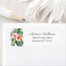 Search for hawaiian islands return address labels Hibiscus
