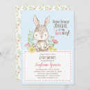 Search for spring bunny baby shower invitations Floral