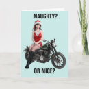 Search for motorcycle biker christmas cards Naughty