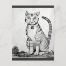 Search for vintage cat art postcards Tabby