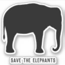 Search for save the elephants stickers Black and white