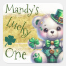 Search for lucky green stickers First birthday