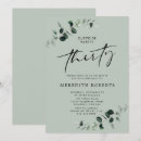 Search for eucalyptus birthday invitations Thirty