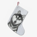 Search for siberian husky christmas stockings Dog