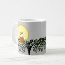 Search for owl on a branch mugs Brown