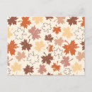 Search for fall leaves design postcards Thanksgiving