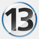 Search for number 13 stickers 13th