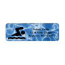 Search for swimming return address labels Swimmer