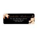 Search for black and rose gold return address labels Modern