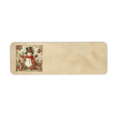 Search for snowman return address labels Whimsical