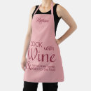 Search for funny wine saying aprons Chef