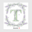 Search for t monogram stickers Botanical