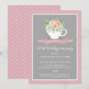 Search for tea birthday invitations Pink