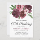 Search for watercolor 60th birthday invitations Boho
