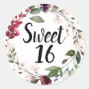 Search for floral sweet sixteen stickers Birthday party