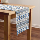 Search for tribal pattern table runners Black and white