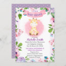 Search for purple giraffe baby shower invitations Watercolor