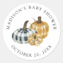 Search for orange gingham stickers Fall baby shower