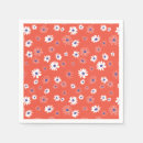 Search for floral print napkins Red