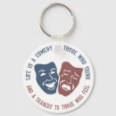Search for comedy tragedy key rings Happy