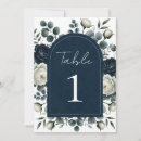 Search for dark blue wedding table cards Watercolor