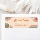 Search for retro floral return address labels Bridal shower