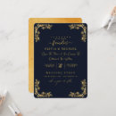 Search for golden frame wedding invitations Gold and black