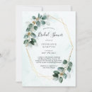 Search for eucalyptus geometric bridal shower invitations Foliage