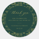 Search for gold floral thank you wedding stickers Modern