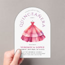 Search for white dress quinceanera invitations Pink