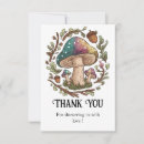 Search for mushrooms thank you cards Girl