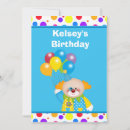 Search for clown birthday invitations Colourful