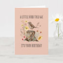 Search for a little bird told me cards Floral