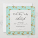 Search for mint and gold birthday invitations Chic