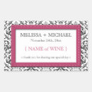 Search for damask rectangle wedding stickers Pink