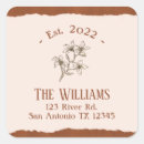 Search for square address stickers Rustic