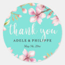 Search for pink and turquoise wedding stickers Floral
