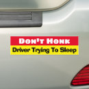 Search for sleep bumper stickers Honk