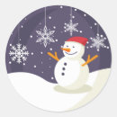 Search for round snowman stickers Snowflakes