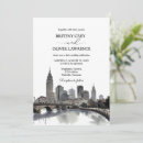 Search for skyline wedding invitations Watercolor