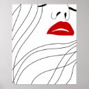Search for woman with red lips posters Black and white