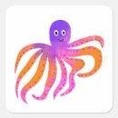 Search for octopus with stickers Underwater