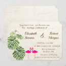 Search for tropical flamingo wedding invitations Palm leaves