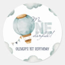 Search for hot air balloon 1st birthday stickers Boy